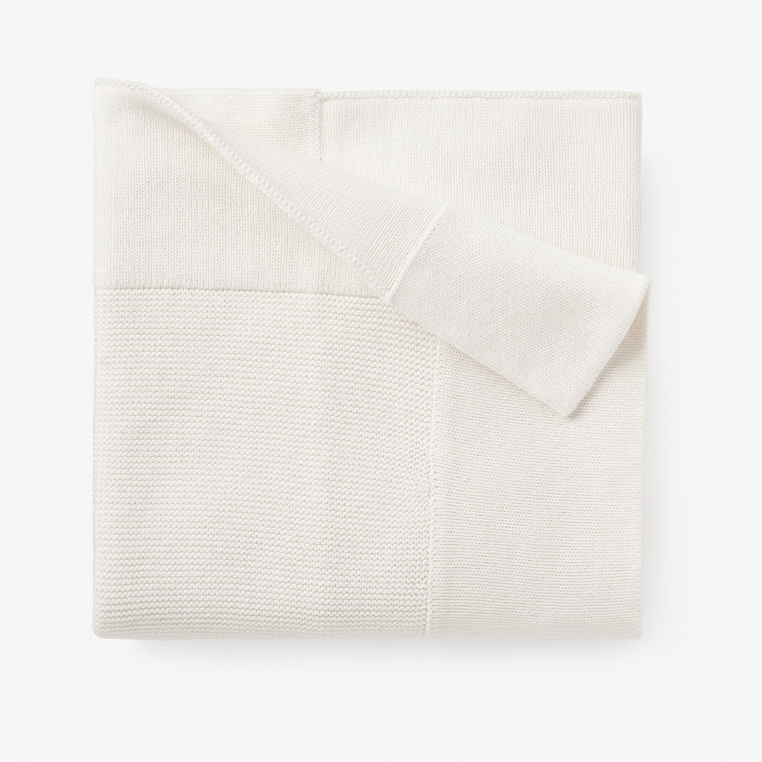 White Sofia + Finn Knit Baby Blanket