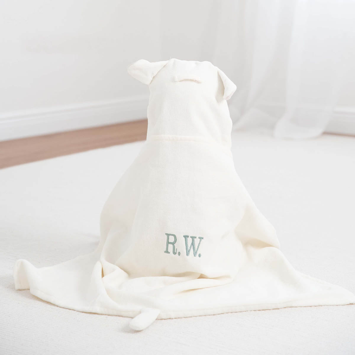 Cream Lambie Hooded Baby Bath Wrap