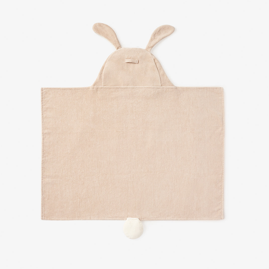 Taupe Bunny Hooded Baby Bath Wrap