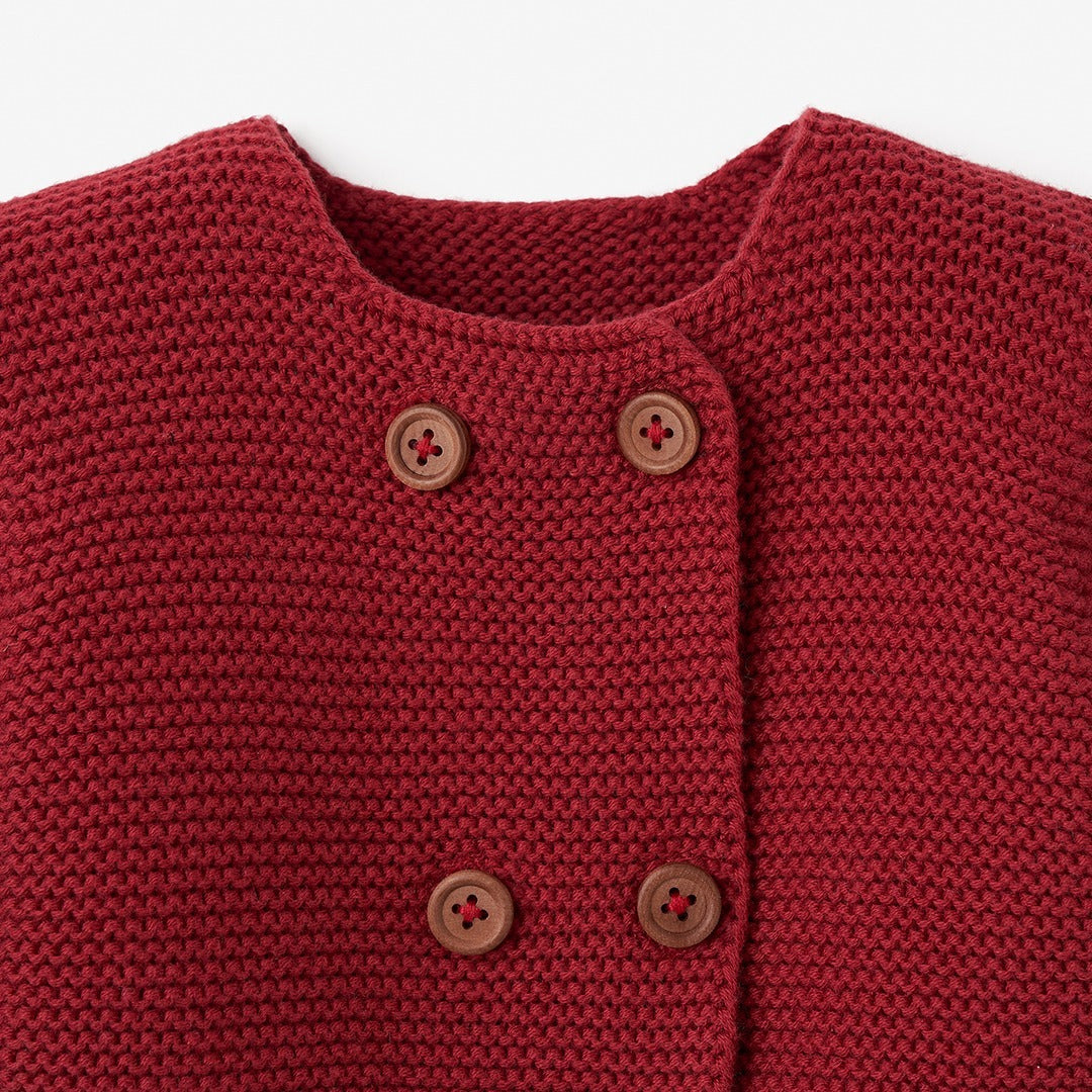 Holiday Red Sofia + Finn Knit Baby Cardigan