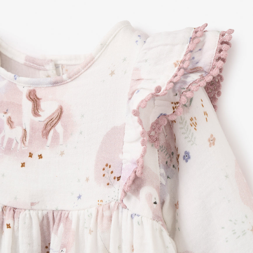 Fairytale Wonderland Organic Muslin Dress & Bloomer Set