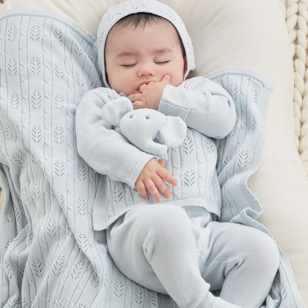 Cloud Blue Baby Layette Set w. box