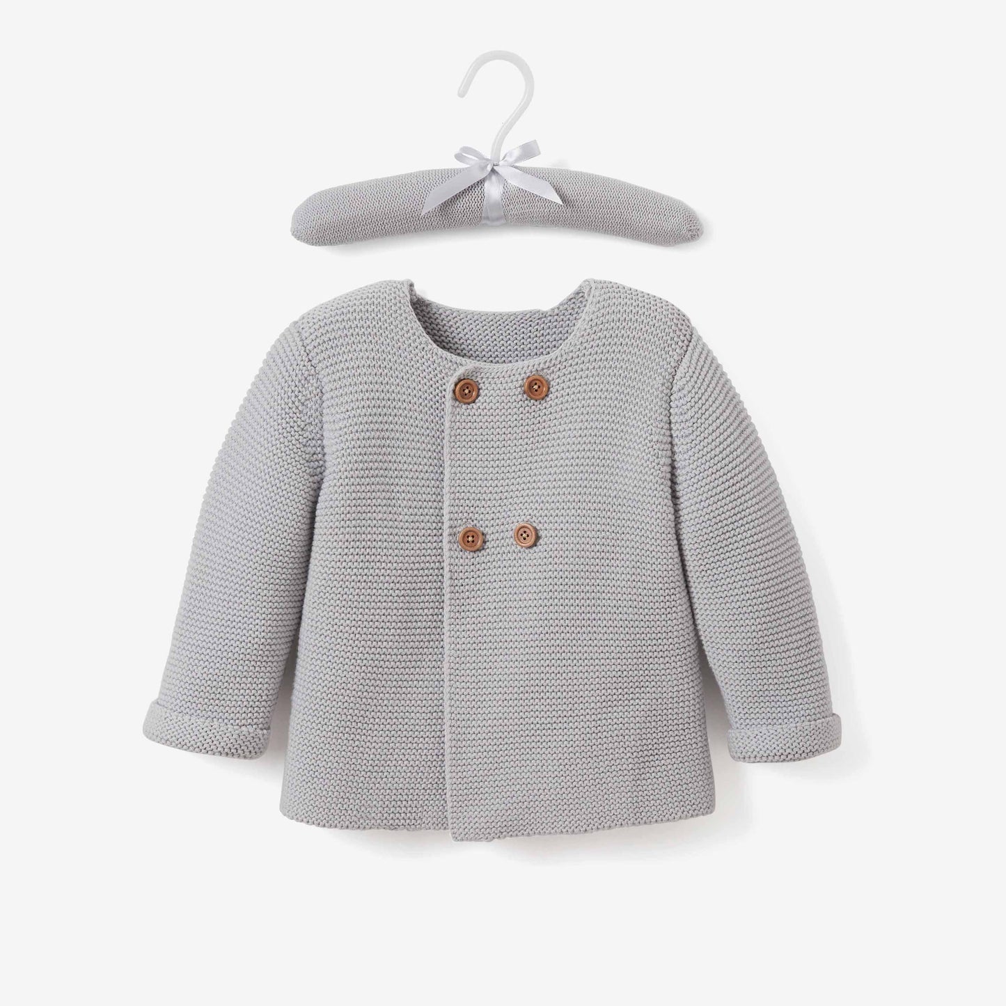 Sofia & Finn Gray Knit Baby Cardigan