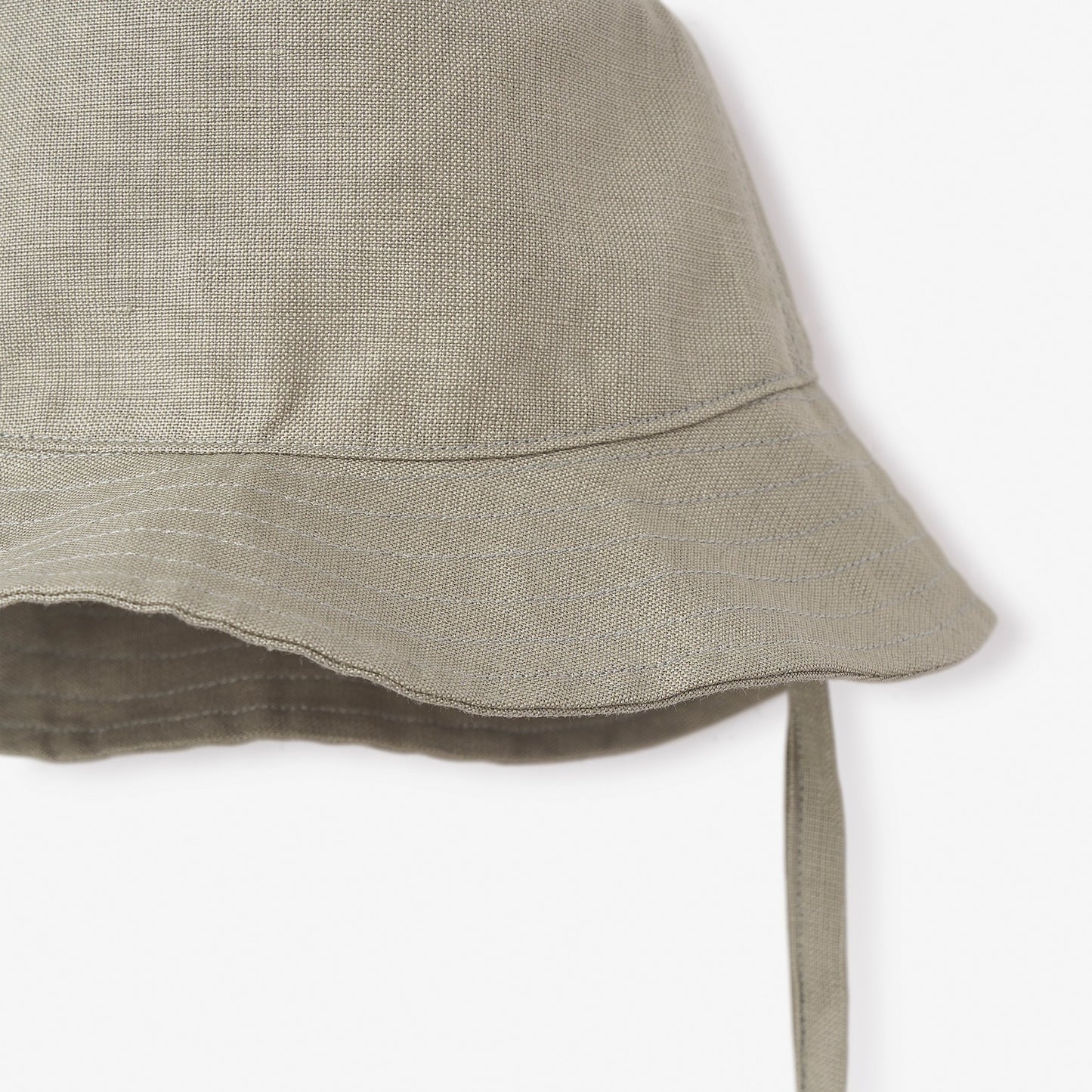 Olive Green Linen Bucket Hat