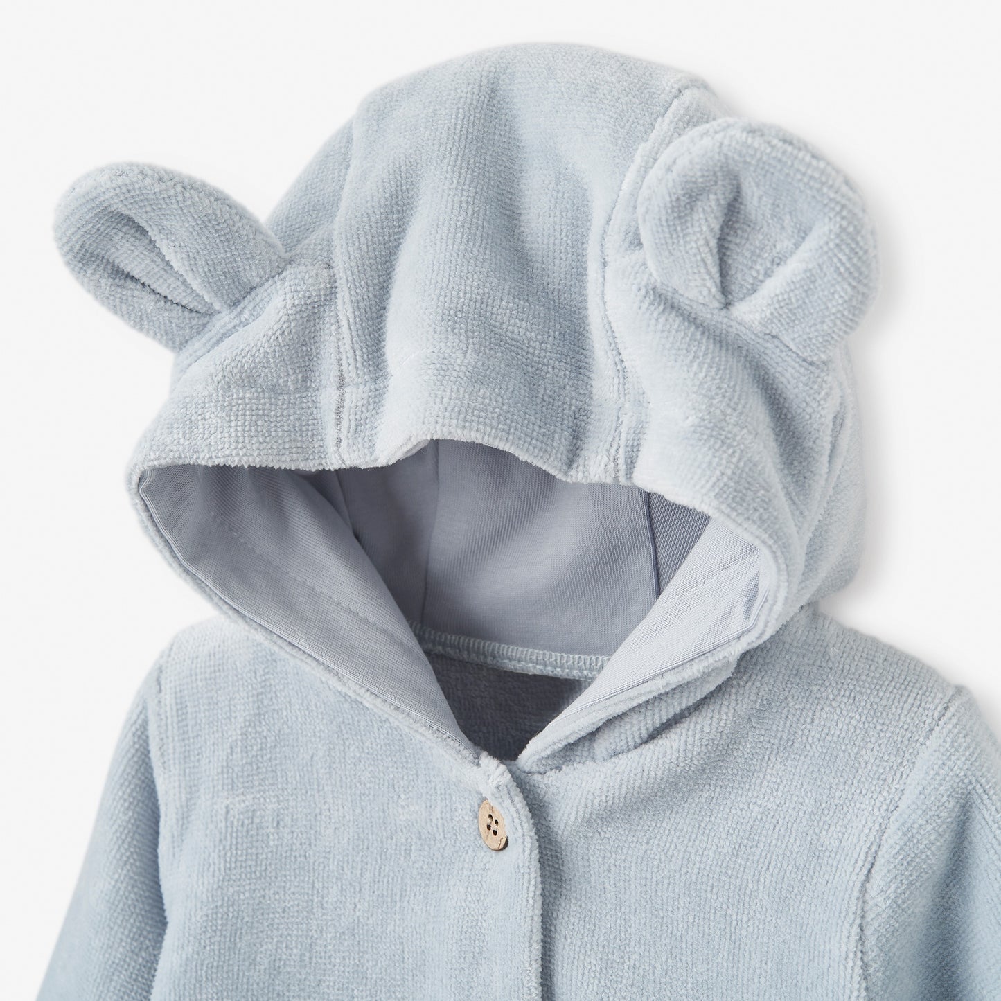 Pale Blue Seaside Safari Terry Beach Coverup