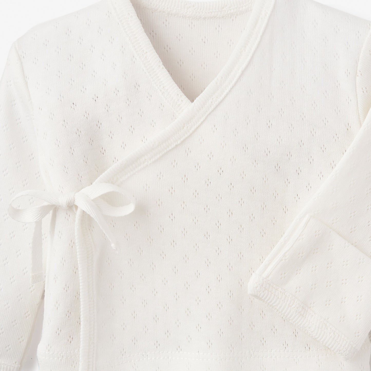 Organic Cotton Pointelle 3 Pc Preemie Layette Set w. Gift Box