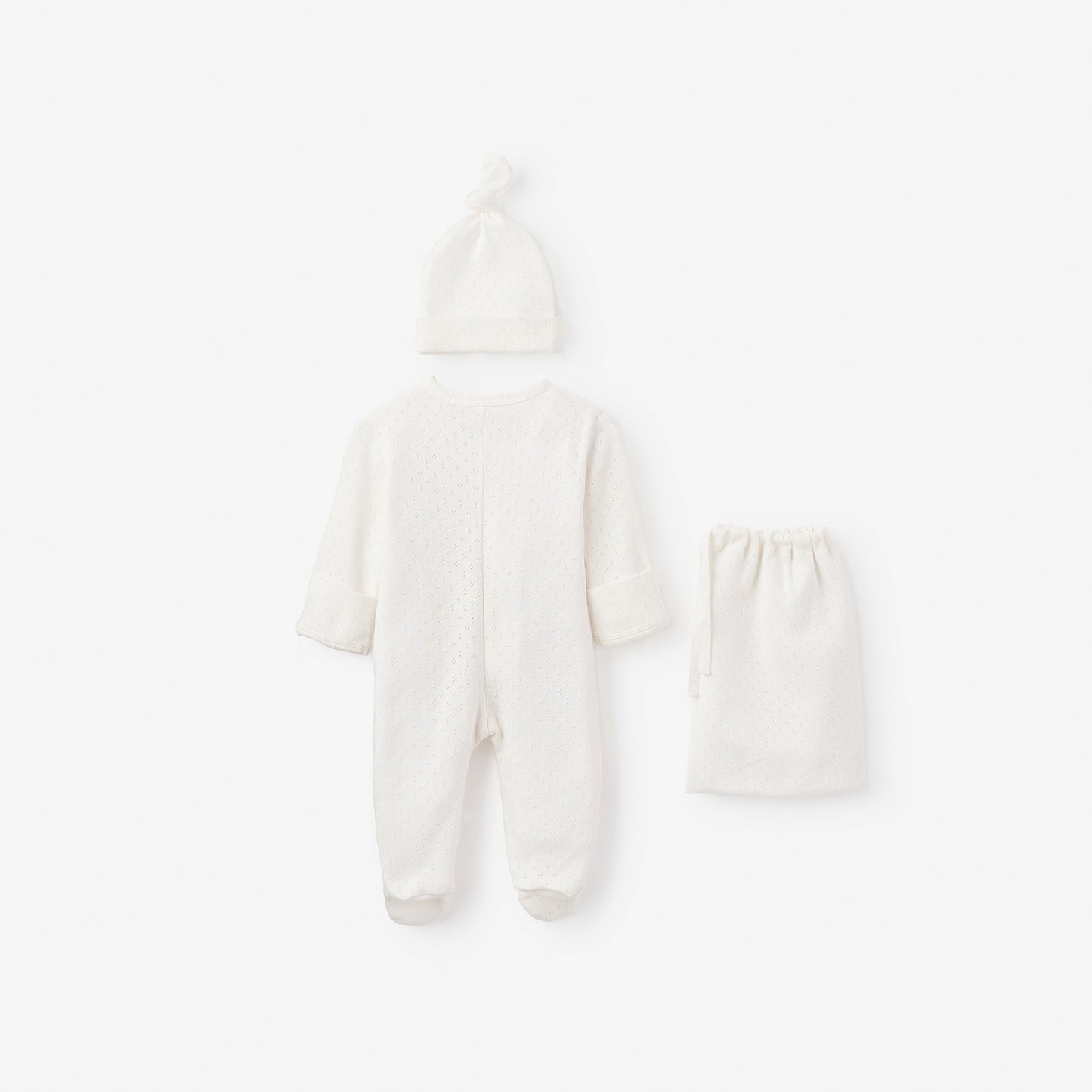 Organic Cotton Pointelle Layette 2 Pc Gift Set