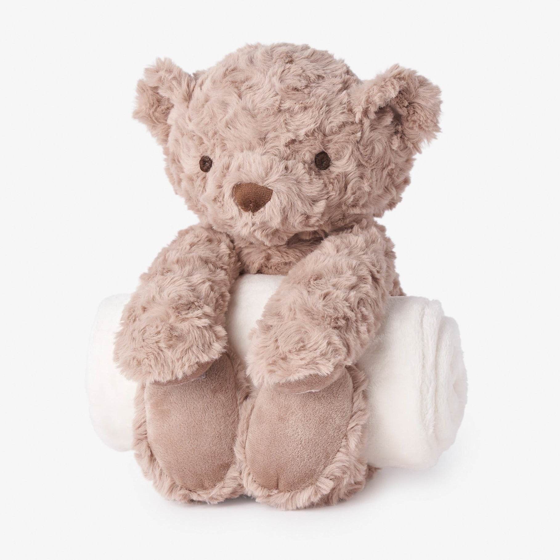 Bear Bedtime Huggie Plush Toy with Blanket Elegant Baby