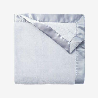 Pale Blue Coral Fleece Baby Stroller Blanket