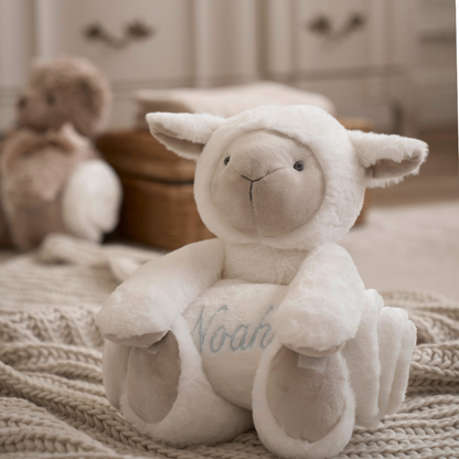 Lamb Bedtime Huggie Plush Toy with Blanket