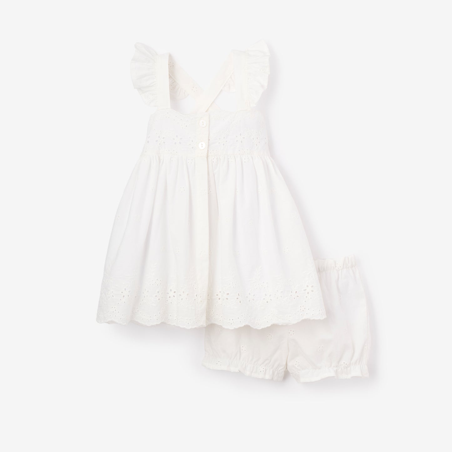 Eyelet Lace Ruffle Dress