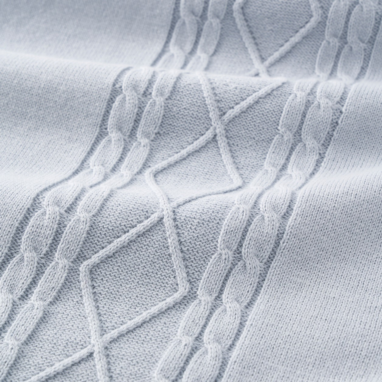 Nautical Cotton Cable Knit Blanket