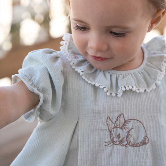 Bunny Embroidered Dress