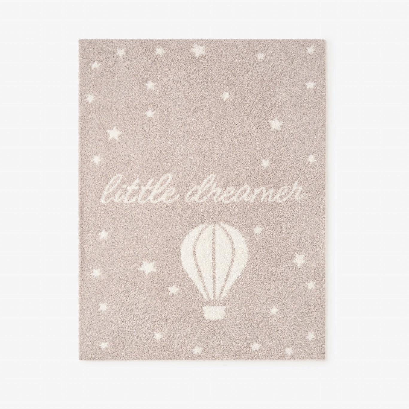 Taupe Hot Air Balloon Feather Knit Baby Blanket