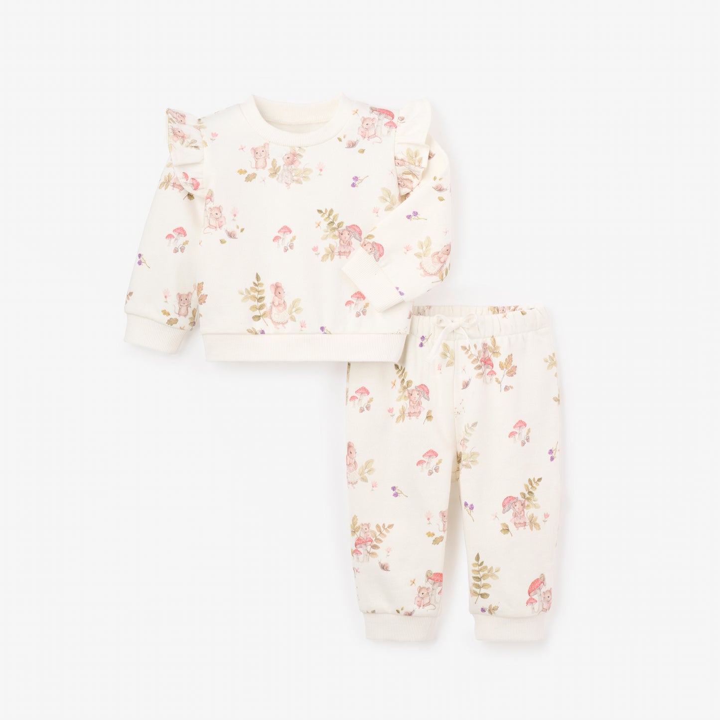 Magical Mouse Print Organic Fleece Jogger Set
