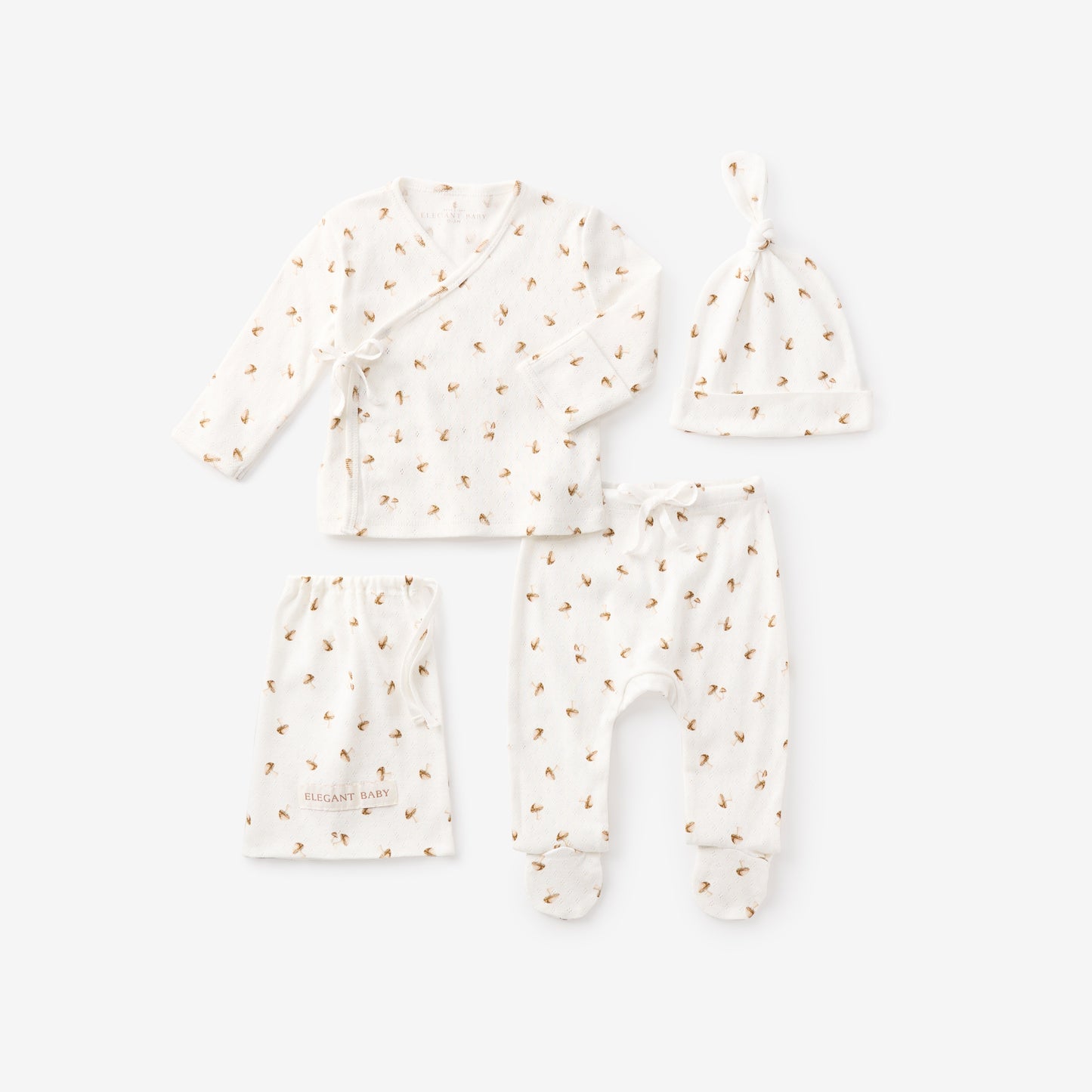 Forest Forager Organic Cotton Pointelle Layette 3PC Set