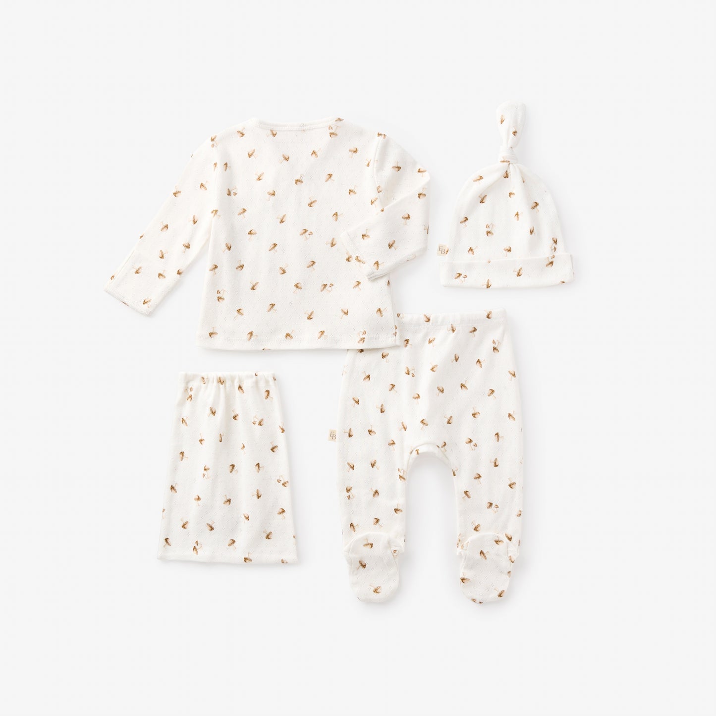 Forest Forager Organic Cotton Pointelle Layette 3PC Set