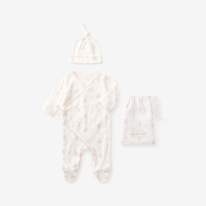 Folklore Floral Organic Cotton Pointelle Layette 2PC Set