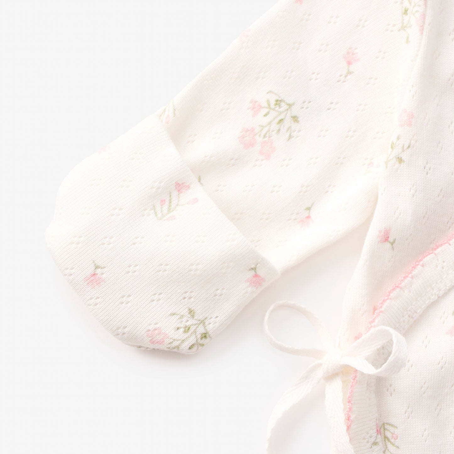 Folklore Floral Organic Cotton Pointelle Layette 2PC Set