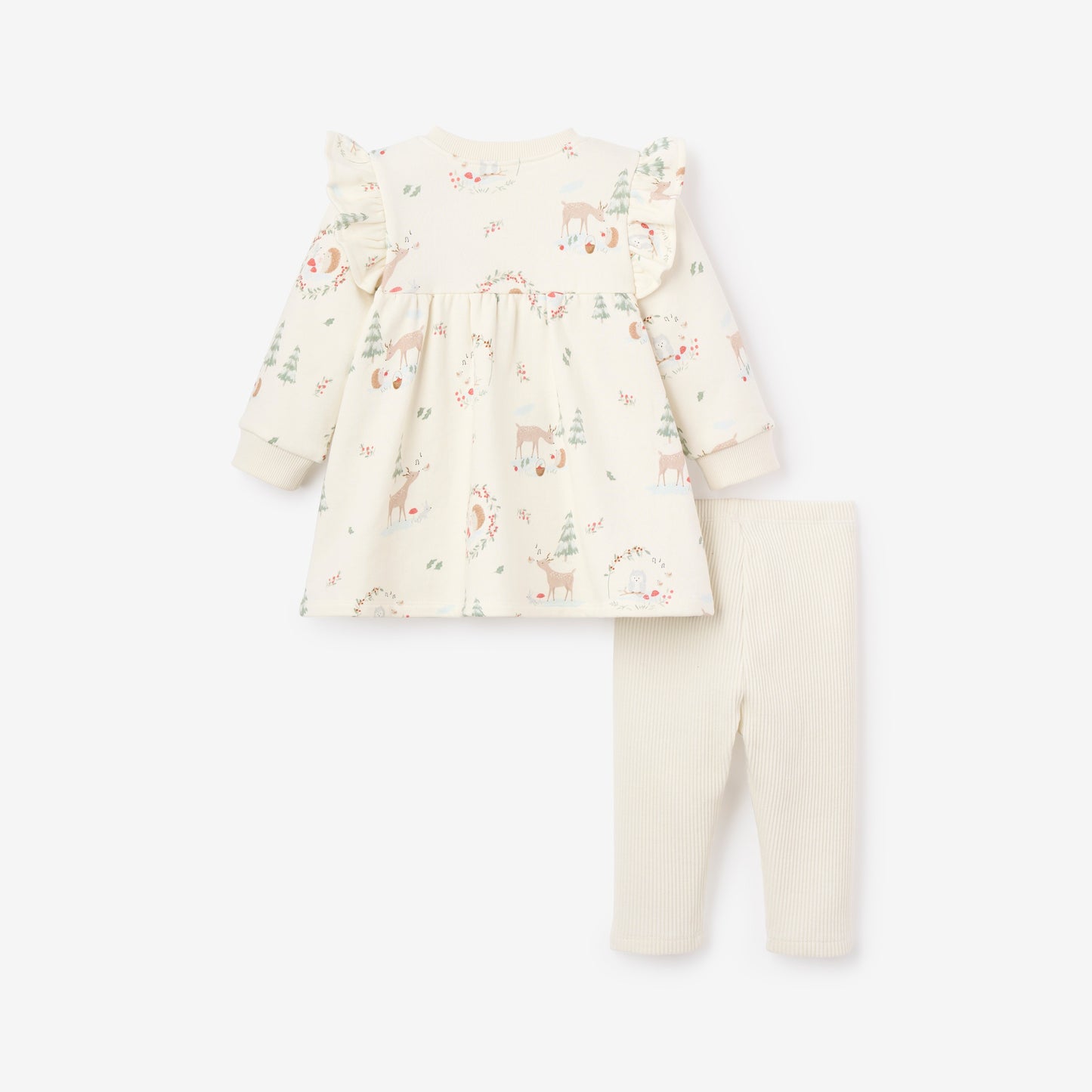 Forest Holiday Organic Print Fleece Set
