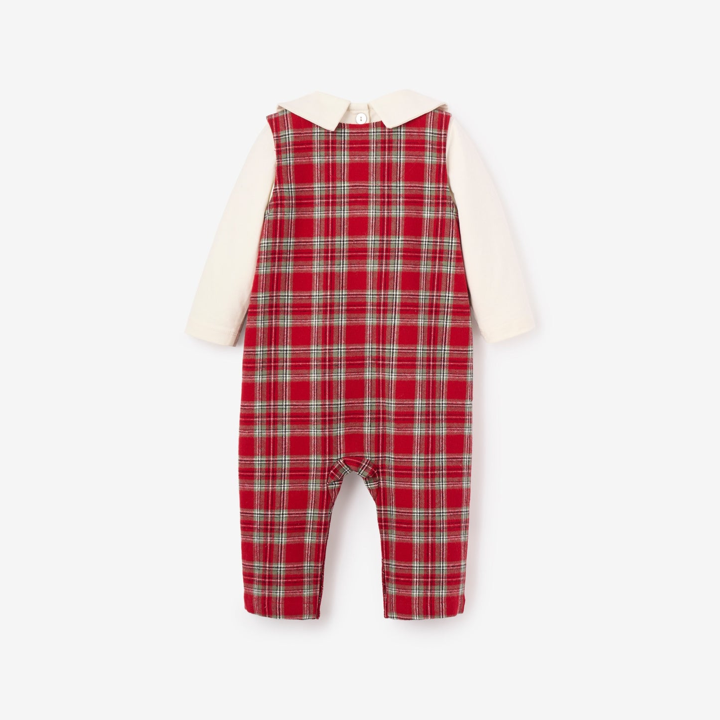 Holiday Red Tartan Jon Jon + Shirt Set