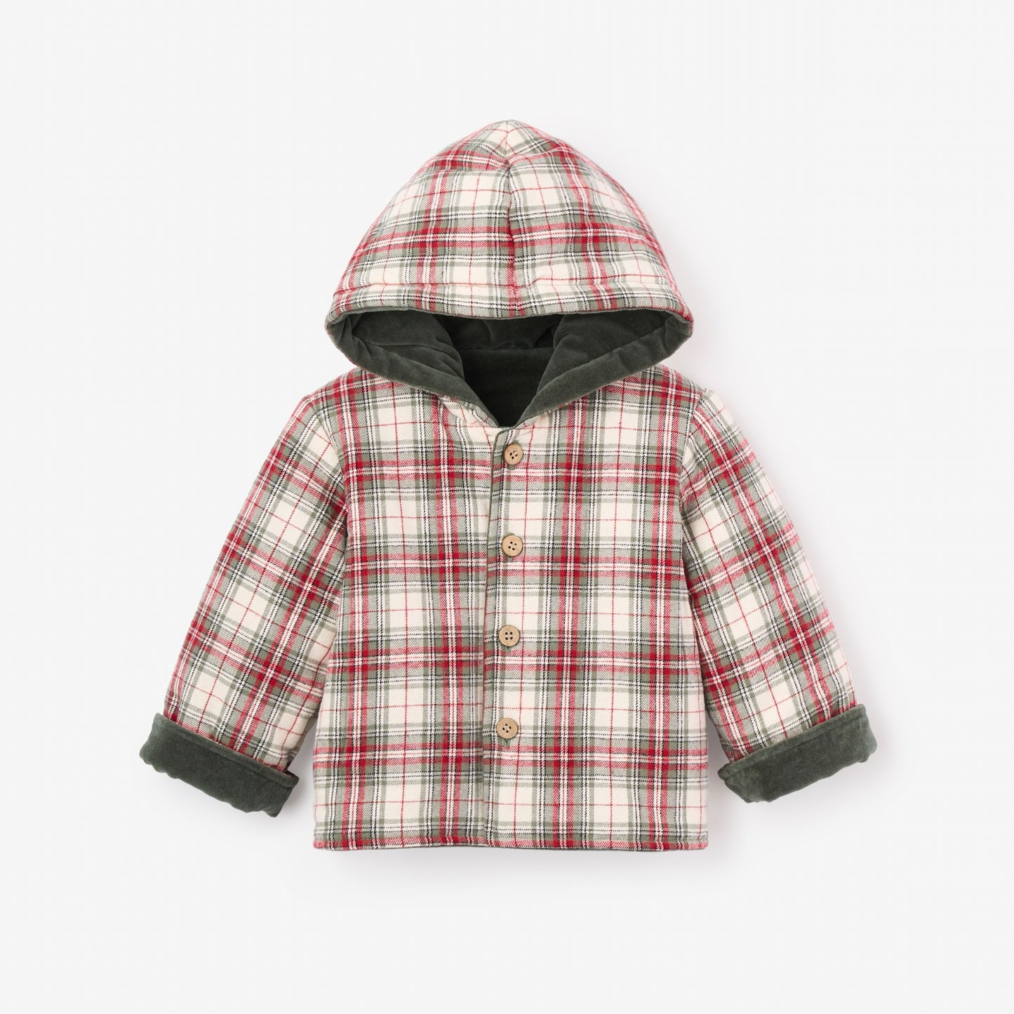 Velvet/Winter Tartan Reversible Coat