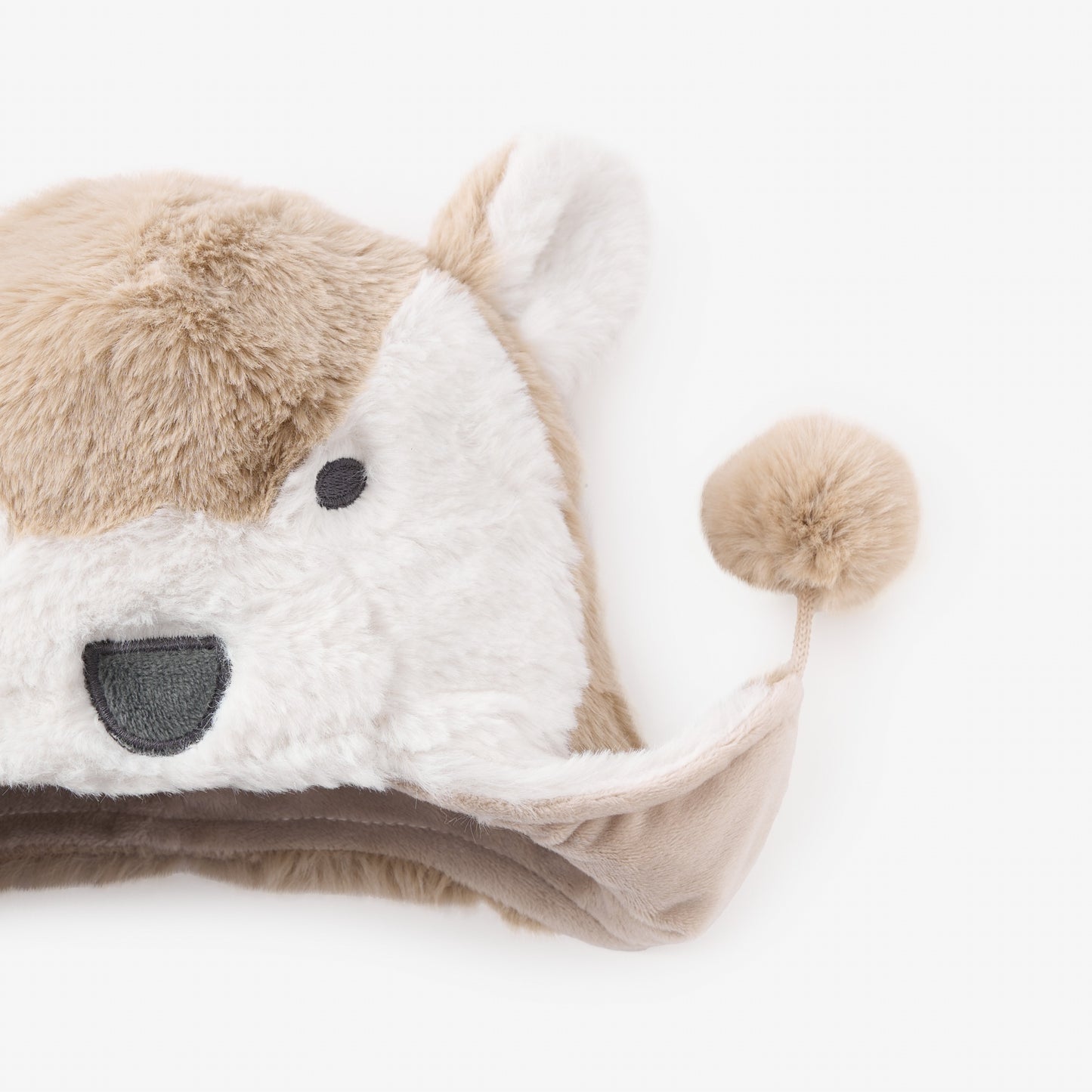 Wolf Aviator Plush Baby Hat