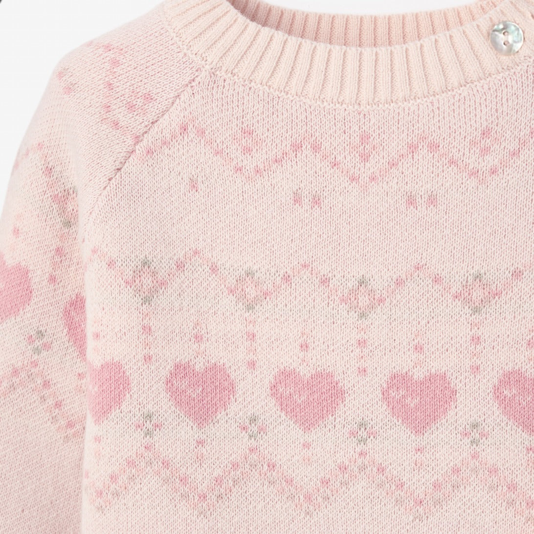 Love Fairisle Sweater, Footed Pant + Hat Set 3pc