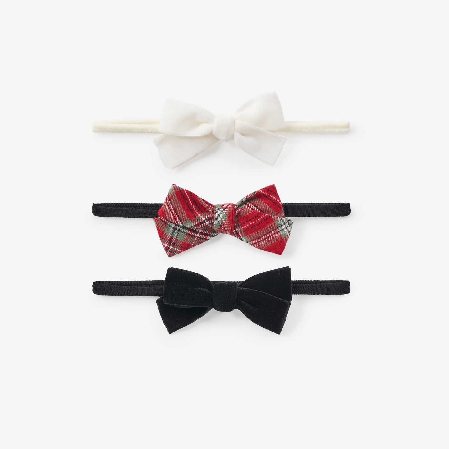 Holiday Tartan + Velvet Headband Set 2 pk
