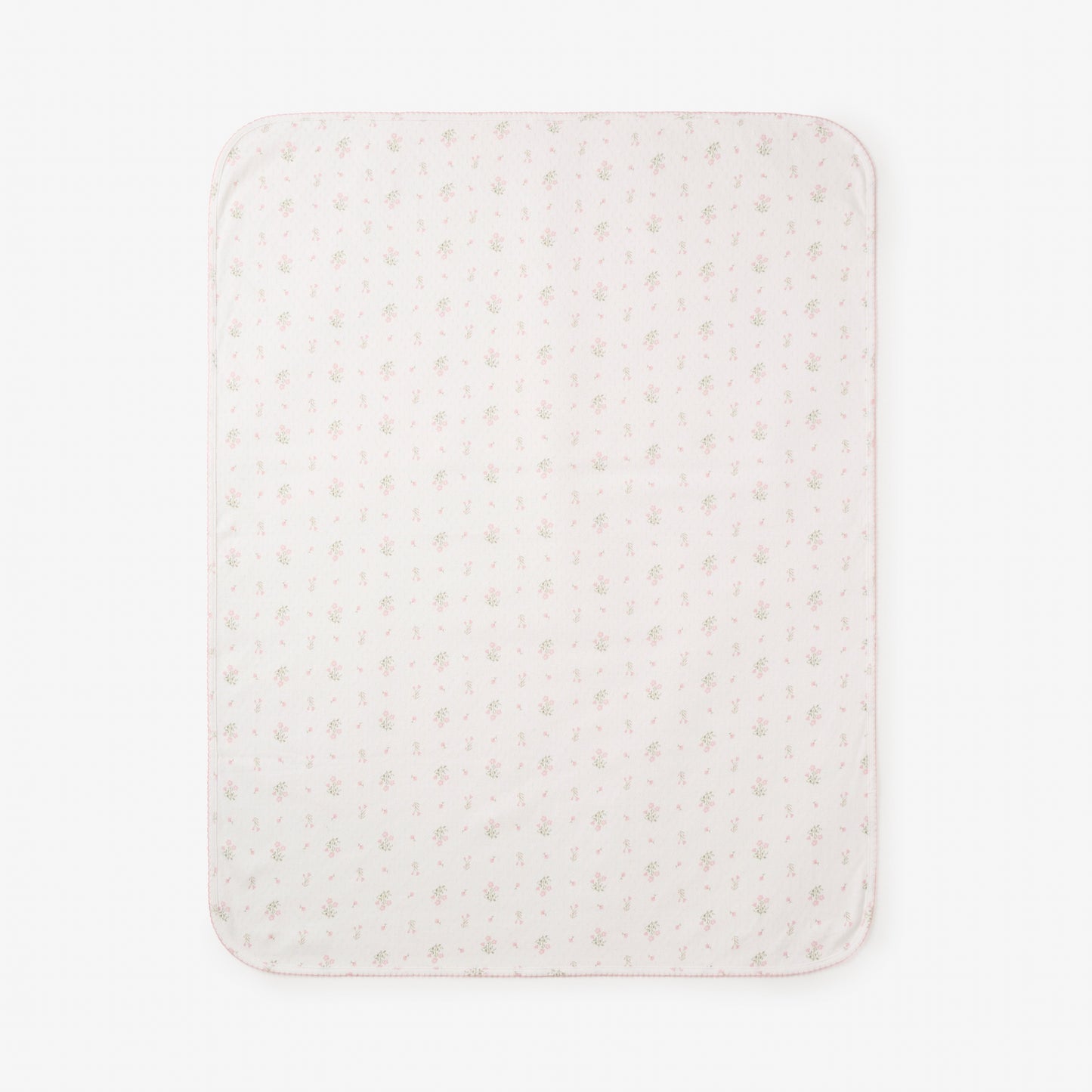 Folklore Floral Print Organic Cotton Pointelle Baby Blanket
