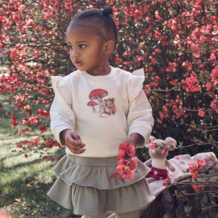 Magical Mouse Organic Fleece Pullover + Skirt Set
