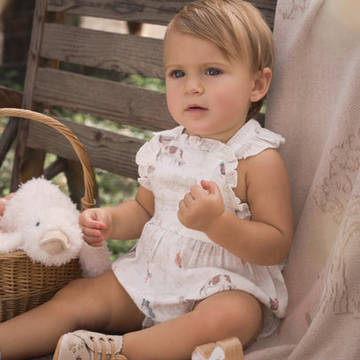 Petite Farmstead Organic Cotton Sunsuit