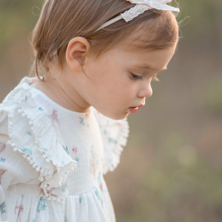 Pony Meadow Organic Muslin Dress & Bloomer Set