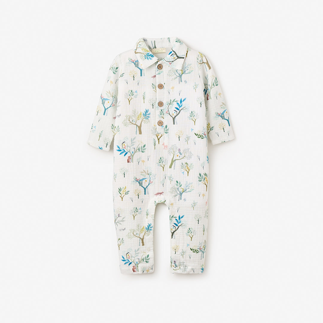 Treehouse Forest Organic Muslin Jumpsuit