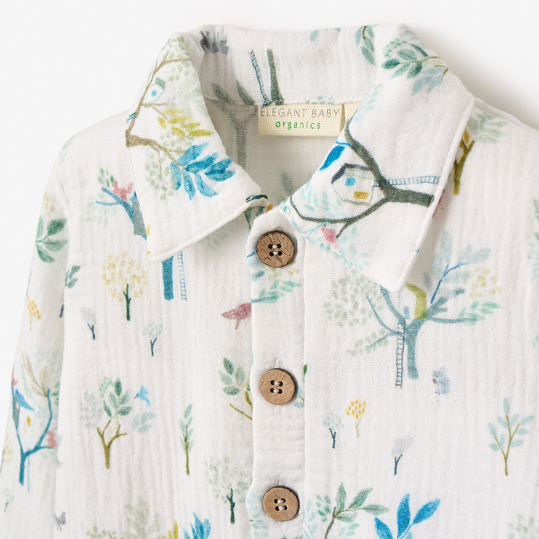 Treehouse Forest Organic Muslin Jumpsuit