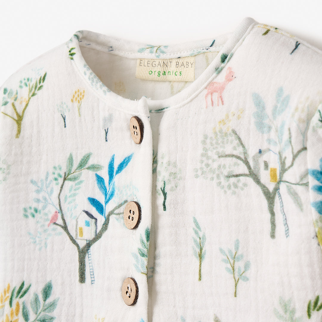 Treehouse Forest Organic Muslin Henley Top & Pant Set