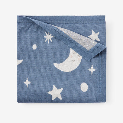 Slate Celestial Knit Baby Blanket