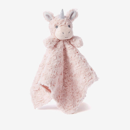 Pink Swirl Unicorn Baby Security Blanket