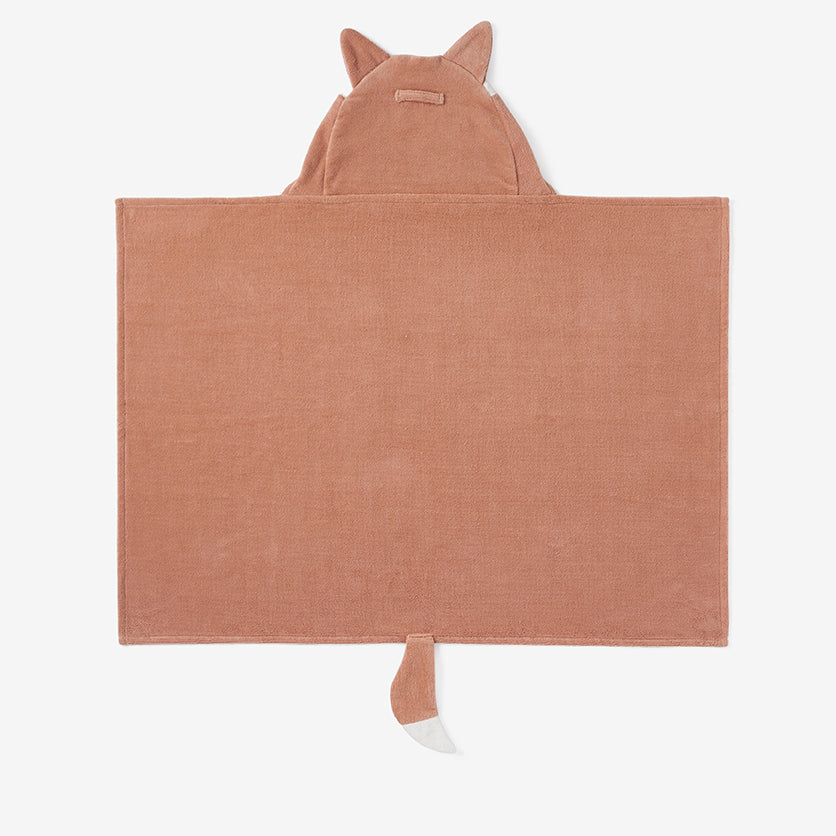 Rust Fox Hooded Baby Bath Wrap