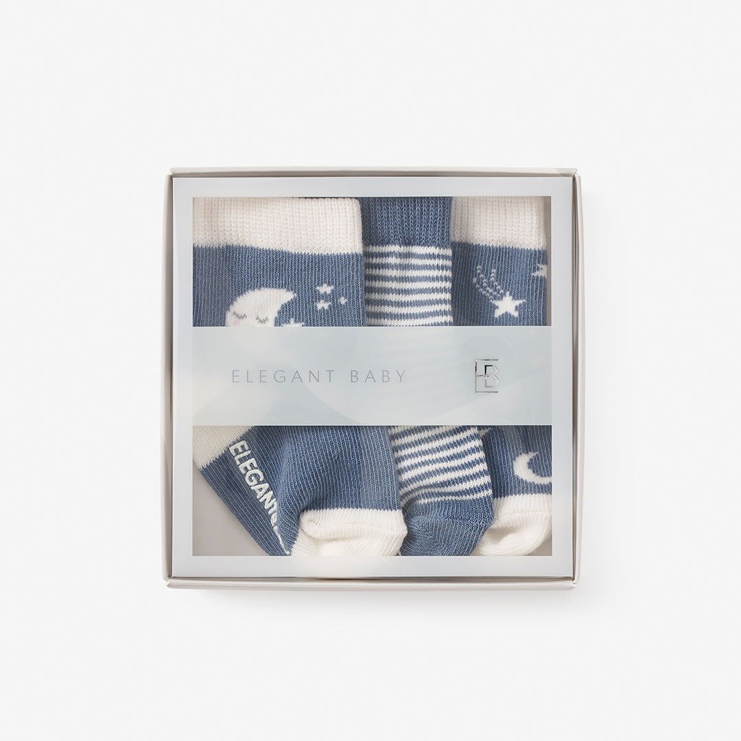 Celestial Non Slip Baby Sock Set 3pk