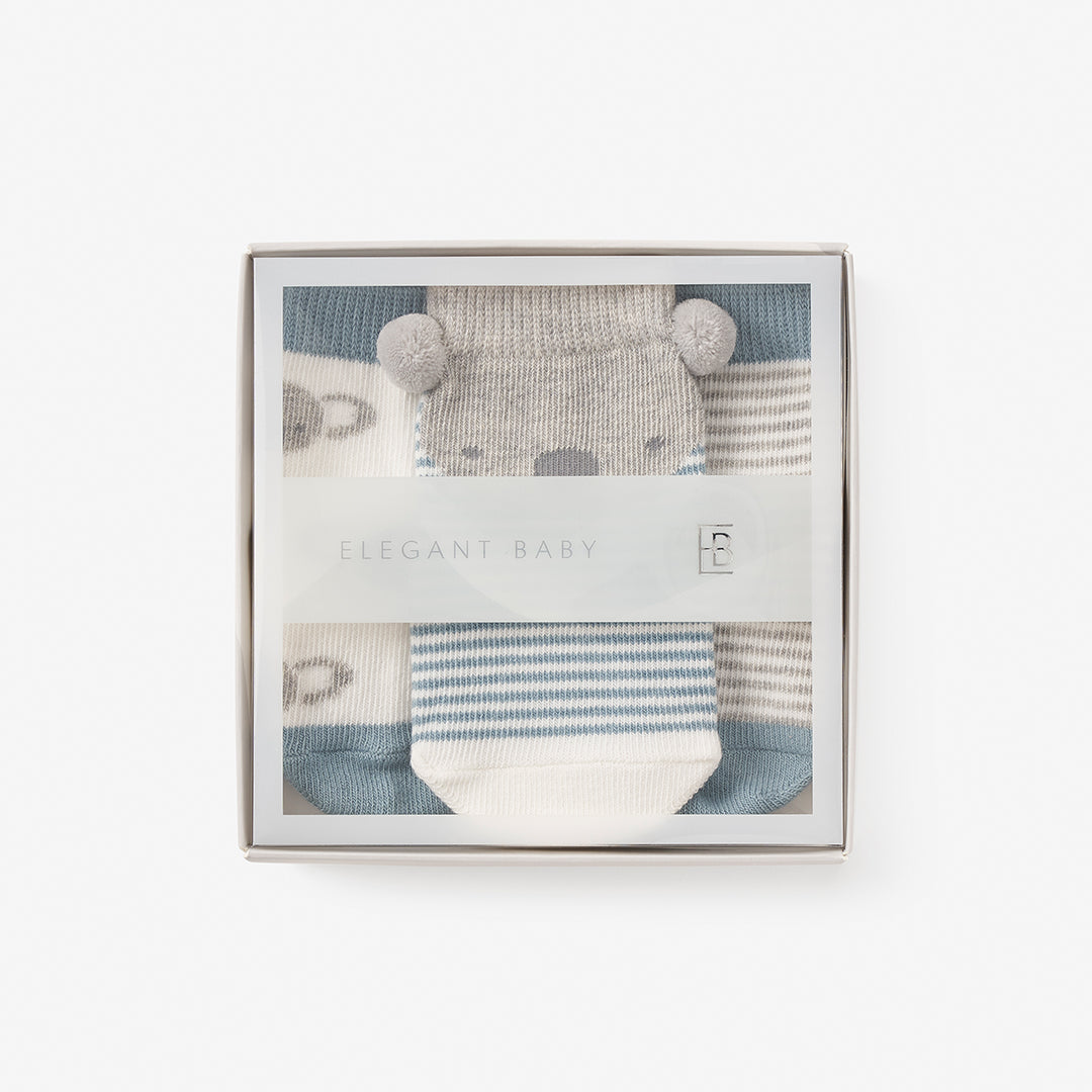 Koala Non Slip Baby Sock Set 3pk