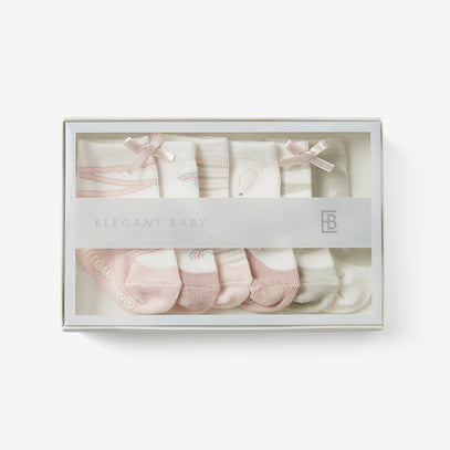 Pink Mary Jane Non Slip Socks 6pk