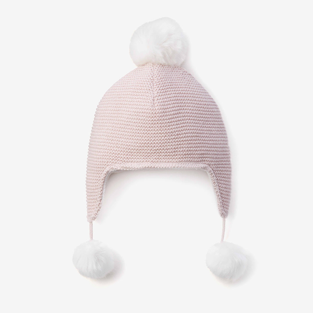 Sofia Finn Pale Pink Pom Pom Baby Hat – Elegant Baby