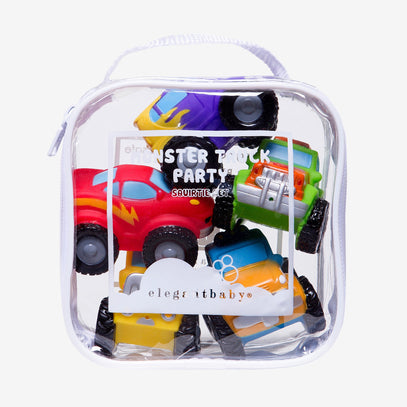 Monster Truck Party Squirtie Baby Bath Toys