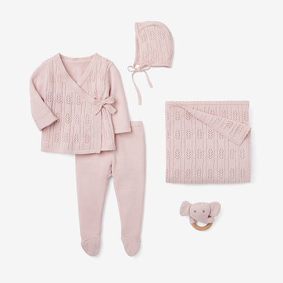 Blush Pink Baby Layette Set w. Box