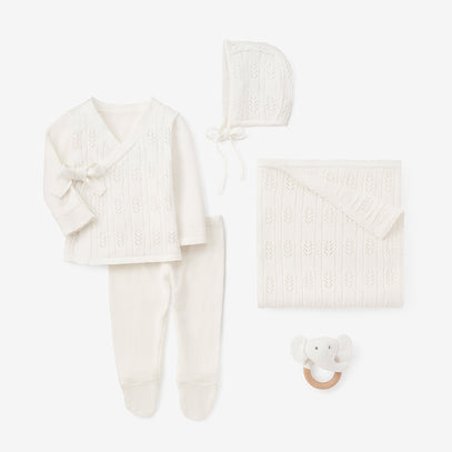 White Baby Layette Gift Set w. Box