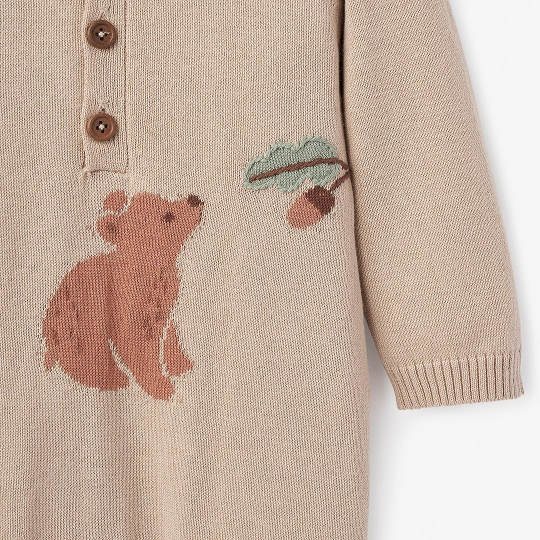Bear Knit Baby Jumpsuit