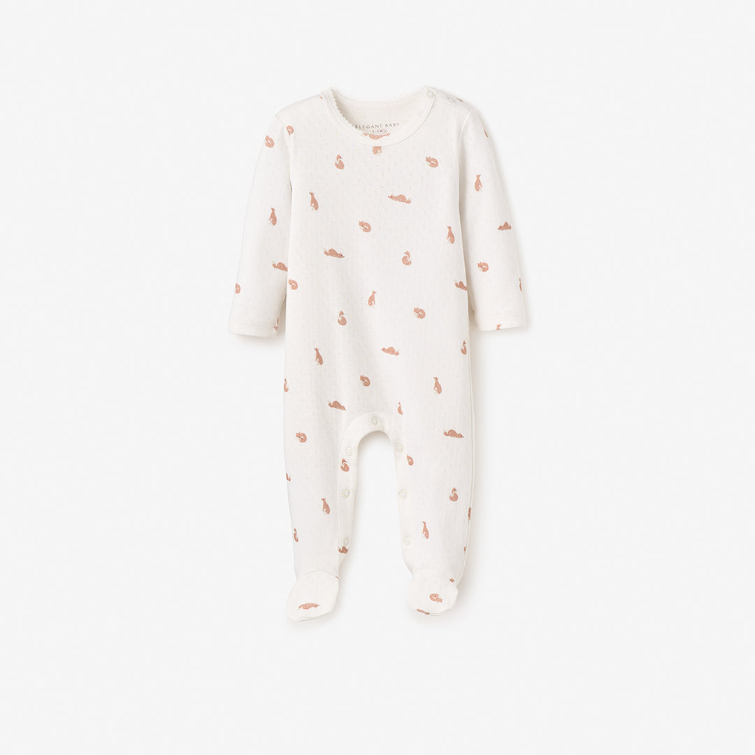 Fox Printed Organic Cotton Jumpsuit