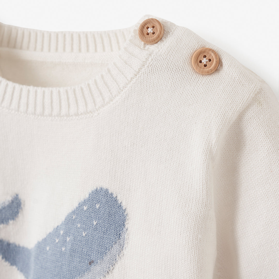 Whale Striped Knit Short Set