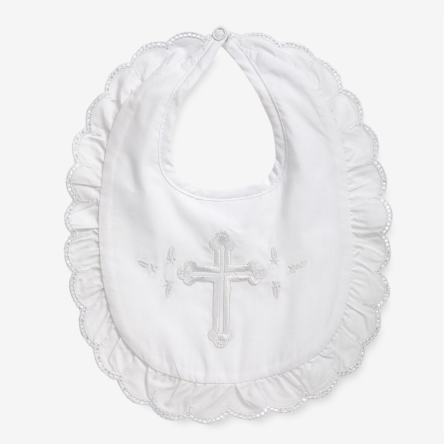 Baby Girl Christening Bib